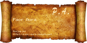 Paor Aura névjegykártya